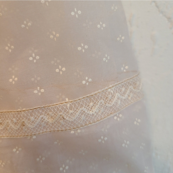 Vintage Embroidered Sheer Peach Swiss Dot Dress 6-12M - Picture 6 of 8